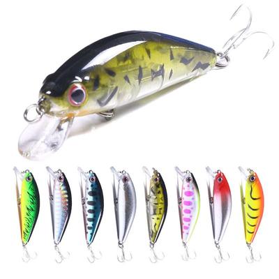 8PCS Minnow Sinking Fishing Lure 3D Eyes 5.5cm 6.6g Pike Artificial Hard Bait Crankbait Seabass Carp Wobbler For Fishing