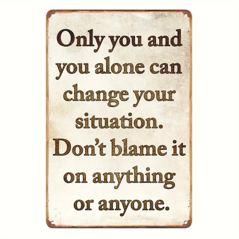 Inspirational Life Sentences Aluminium Sign,Vintage Restaurant Decoration, Cafe Bar Club Living Room  Home Wall Decor