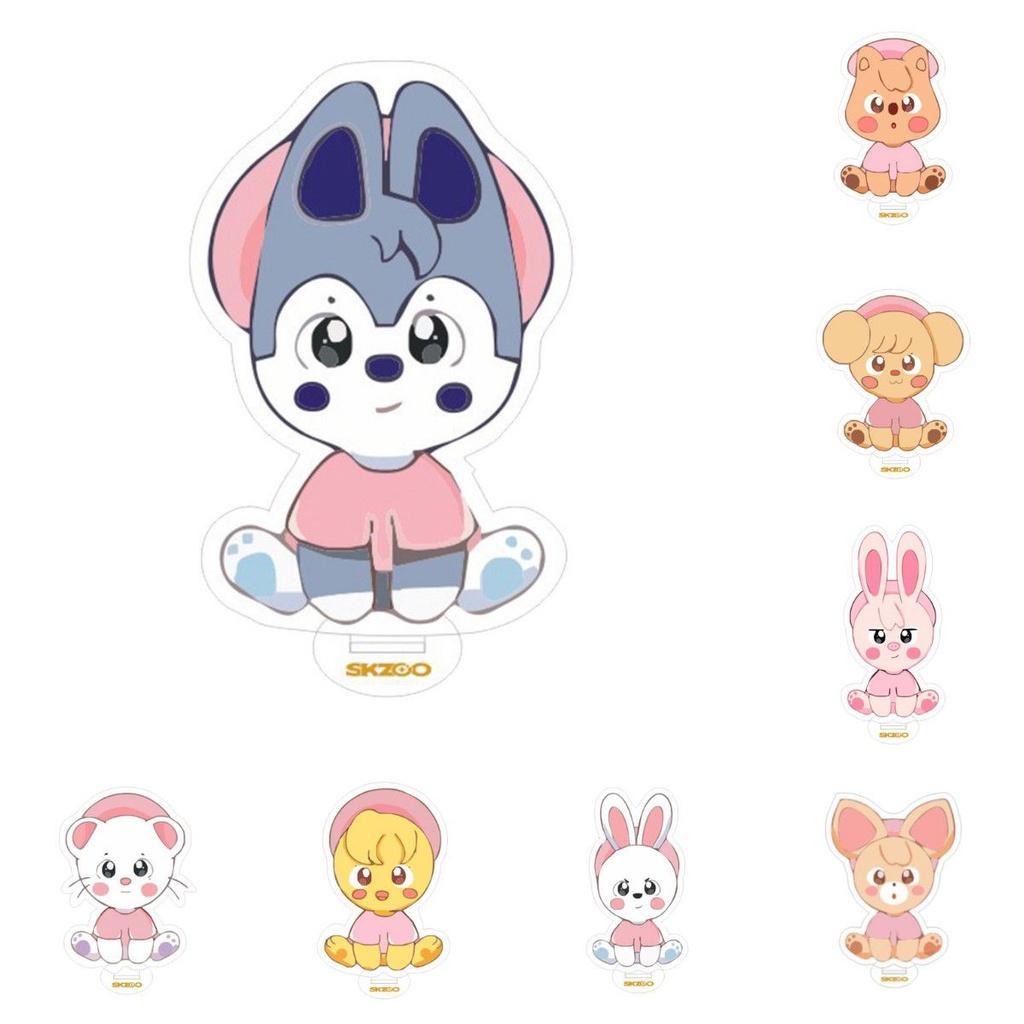 Skzoo Stray Kids Standfigur Schreibtisch-Aufsteller mit entzückendem Wolf Chan Design