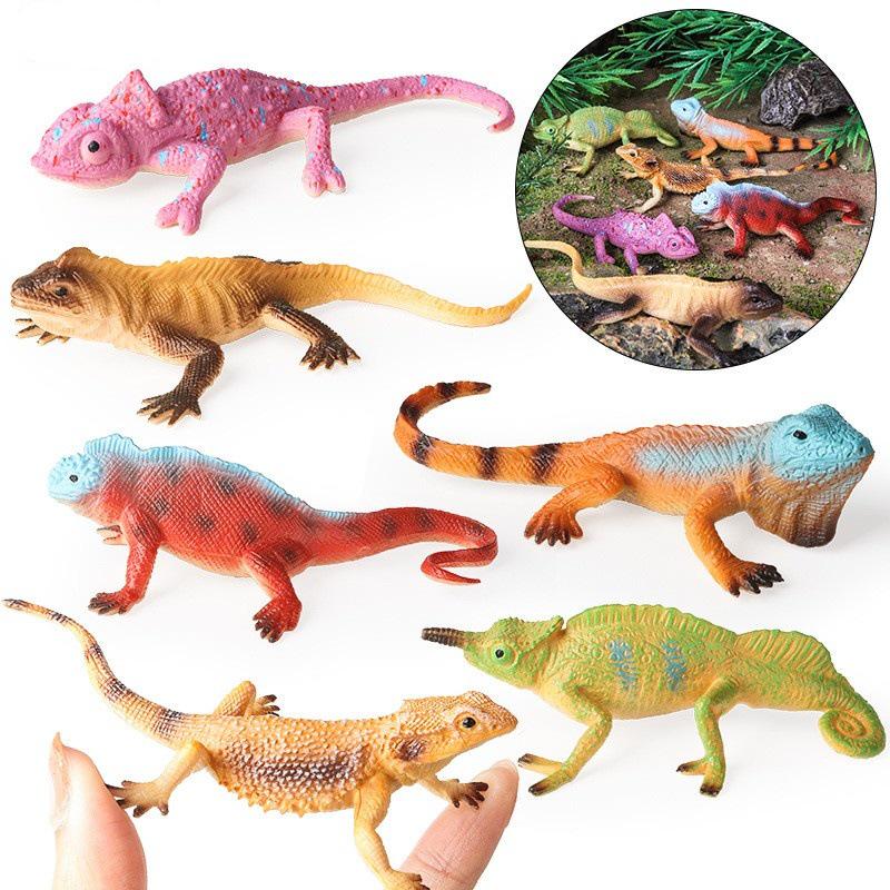 Kids' Cognitive Crawling Lizard & Chameleon Model Toy Set