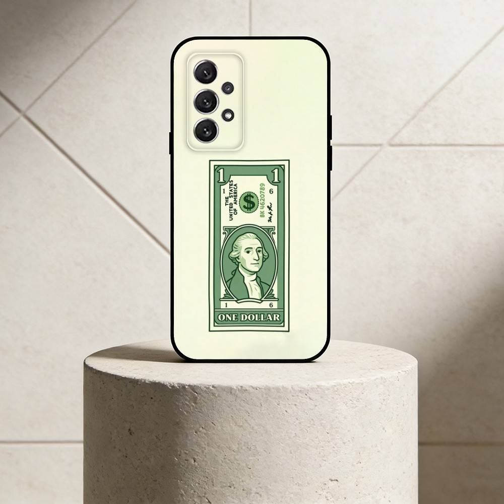 

Q-Q version vector banknote phone Case For Samsung S25,24,21,22,23,30,Ultra,20,Plus,Fe,Lite,Note Soft Black Cover Samsung S20ULTRA5G