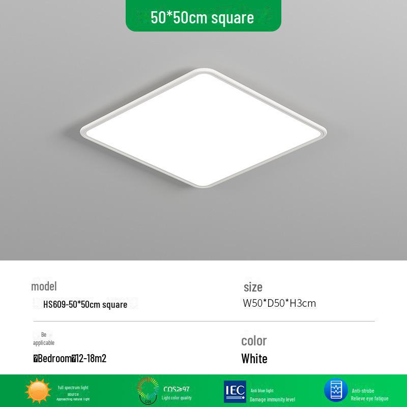 High-End Ultra-Thin Full Spectrum Round Ceiling Lamp for Living Room, Hall & Bedroom