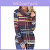 Blouse Womens Hoodie Sweatshirt Long Sleeve Jumper Pullover Striped Shirt Top