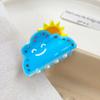 1pc Weather Series Grab Clip Fun Printed Hair Grab Small Top Clip Disc Hair Tail Clip Premium Shark Clip