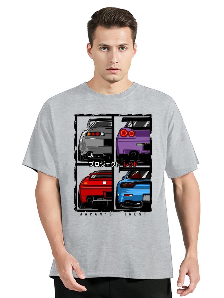 Japans Finest R34 NSX FD3S RX7 Jdm Car T-Shirt Men's Clothing Oversized Tshirt Summer O-neck Cotton T Shirt Fashion Casual Tops