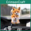 Creative Acrylic Fox Brothers Pendant Car Decoration With Colorful Cartoon Style