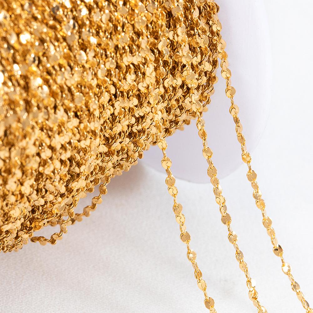 1Meter Multi Styles Stainless Steel Gold Color Silver Color Link Chain Bulk Chains DIY Necklace Jewelry Making Wholesale No Fade