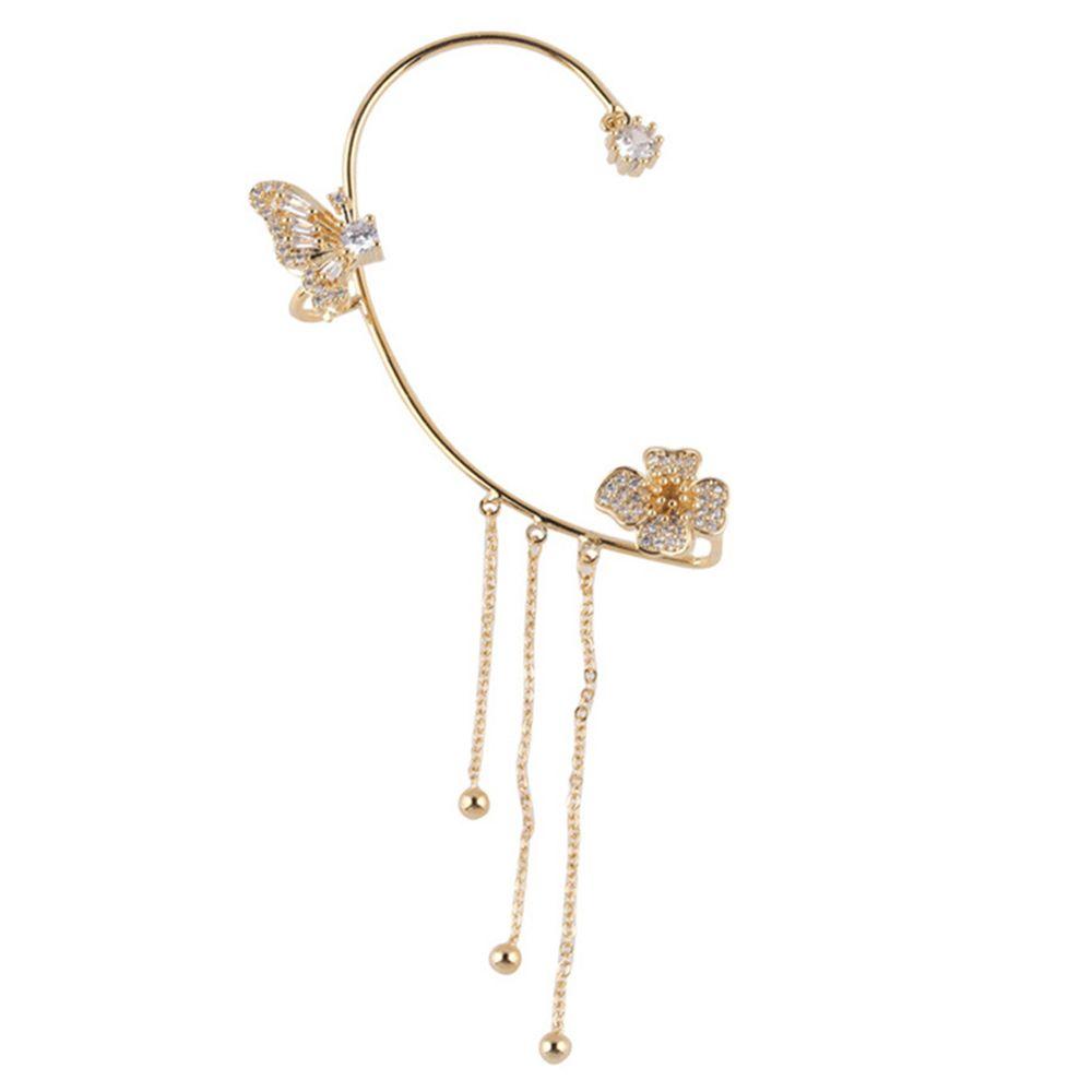 Fashion Jewelry Luxury Flower Girls Earring Korean Style Ear Clip Ear Bone Clip Butterfly Ear Hook