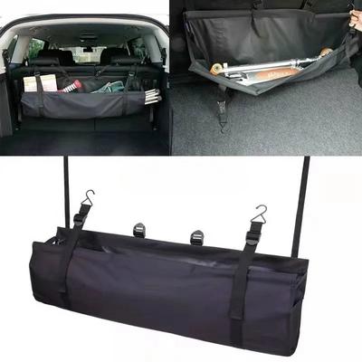 Car Trunk Organizer Adjustable Backseat Storage Bag Net High Capacity Multi-use Oxford Automobile Seat Back Organizers Universal