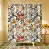 Vintage Watercolor Floral Shower Curtain for Bathroom,Boho Botanical Wildflower Shower Curta,Funny Waterproof Polyester