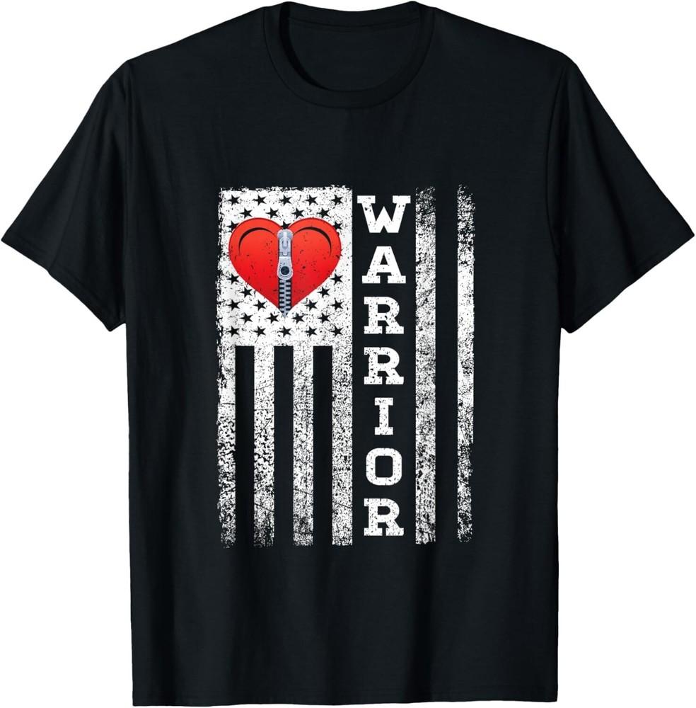 

Open Heart Surgery Warrior Gift For Heart Patients Survivor Gift Unisex T-Shirt 4XL