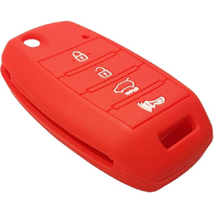 Coolbestda Gumowa Osłona Etui na Kluczyk Składany 4 Przyciski z Systemem Keyless Entry Osłona Uchwyt do 2016 2017 2018 2019 Kia Optima Soul Sorento Sportage