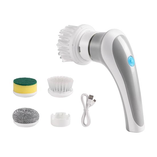Electric Rotary Cleaning Brush Rechargeable Design Powerful Motor Cleaning Brush with 3 Brush Heads Cordless Stain Removal Brush