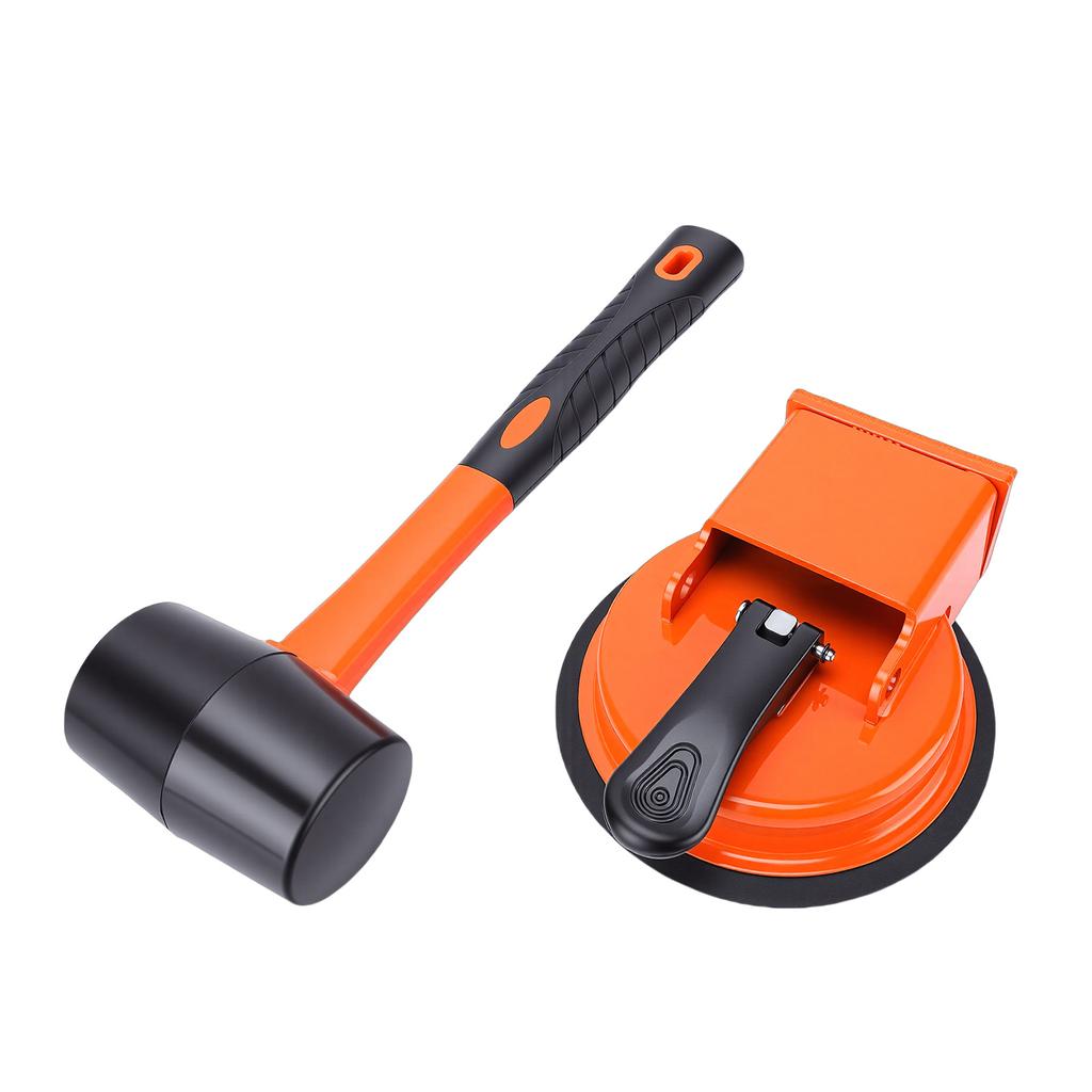 Bodenfugen-Reparaturwerkzeug Gummi-Saugnapf und Hammer Boden-Greifer-Set für Laminat-Hartholzböden