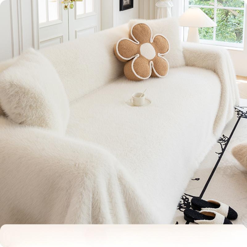 

Зимний утолщенный теплый норковый бархатный чехол для дивана, ткань, новый интегрированный чехол для подушки, одеяло, чехол, ткань 180*180cm