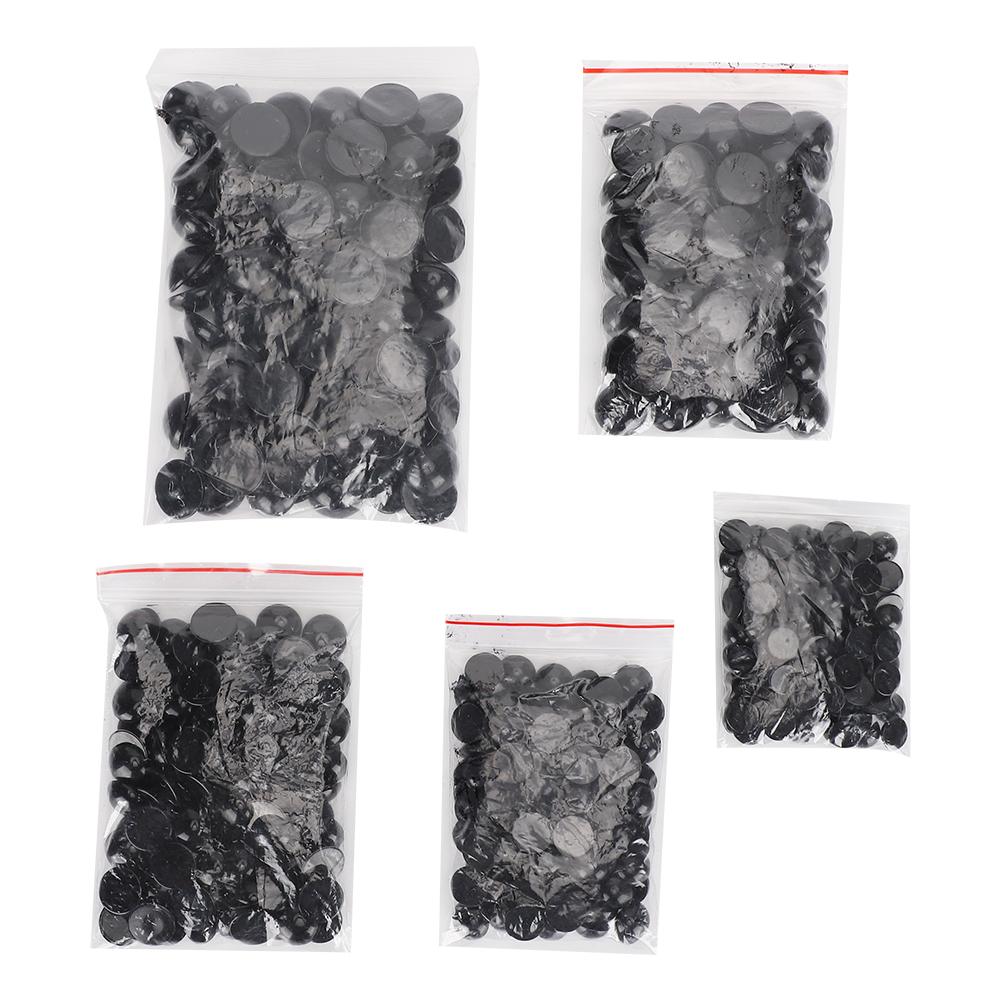 500pcs DIY Artificial Animal Eyes Black Flat Bottom Domed Sewing Crafting Buttons for Doll Kid Toys