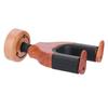 Guitar Wall Mount Hanger Holder Solid Wood Base Plastic Rubber Hook Body (Red Wood Color)