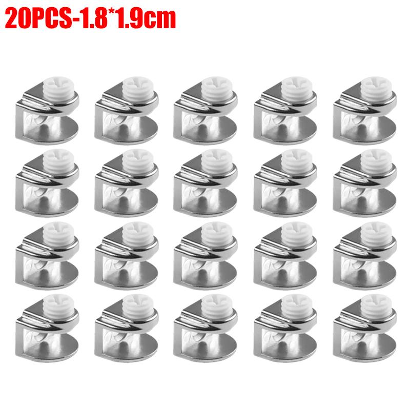 Zinc Alloy Glass Shelf Brackets Adjustable Glass Shelves Clamp Pegs Mirror Mount Support Clips for Cabinets Furniture Brackets