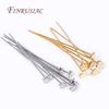 10/20/30Pcs Wholesale 0.7mm*50mm 18K Gold Plated Heart/Star Shaped Flat Pin For Beads,High Quality Pin For DIY Jewellery Making