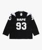 Bape Line Camo Multi-Logo Crop Fit Football Jersey (M) Black
