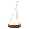 Wooden Natural Eco Friendly Portable Pet Swing Toy for Parrot Hamster(L)