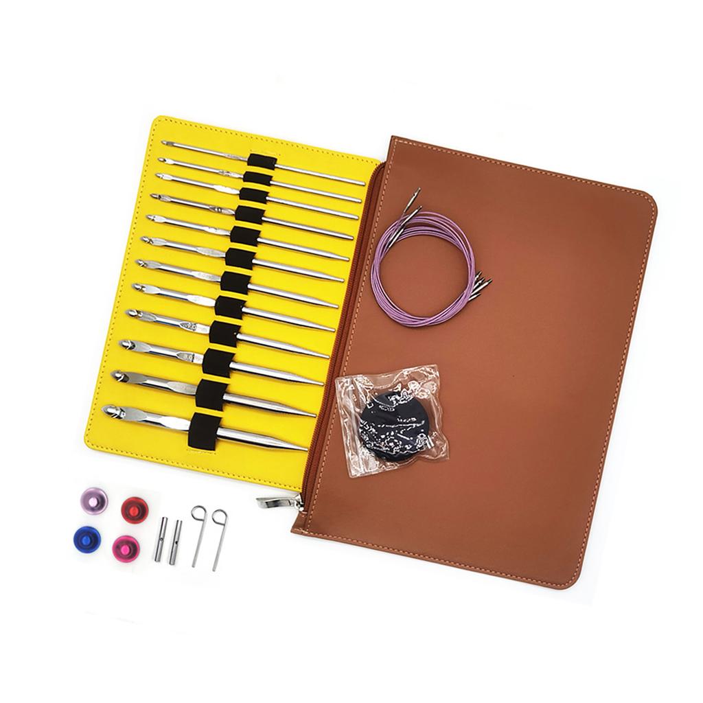 12Pcs Tunisian Crochet Hook Set Tunisian Afghan Knitting Hook Needle 12 Size 3.0mm-10mm Stainless Steel Crochet Hook