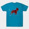 Summer Fashion Clothing Tshirt Funny French Bulldog Christmas Lights Red Plaid Gi Print Men Solid Color Slim Fit Short Sleeve Tops