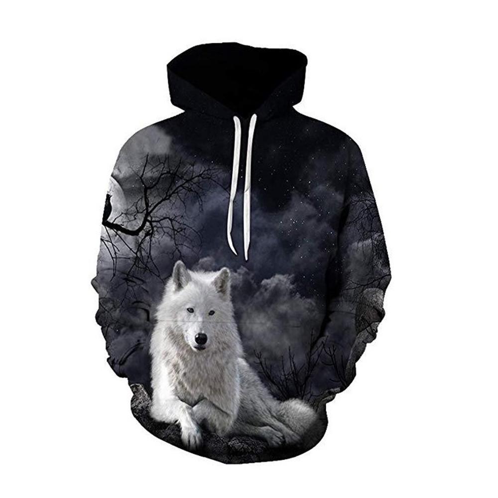 digital wolf hoodie