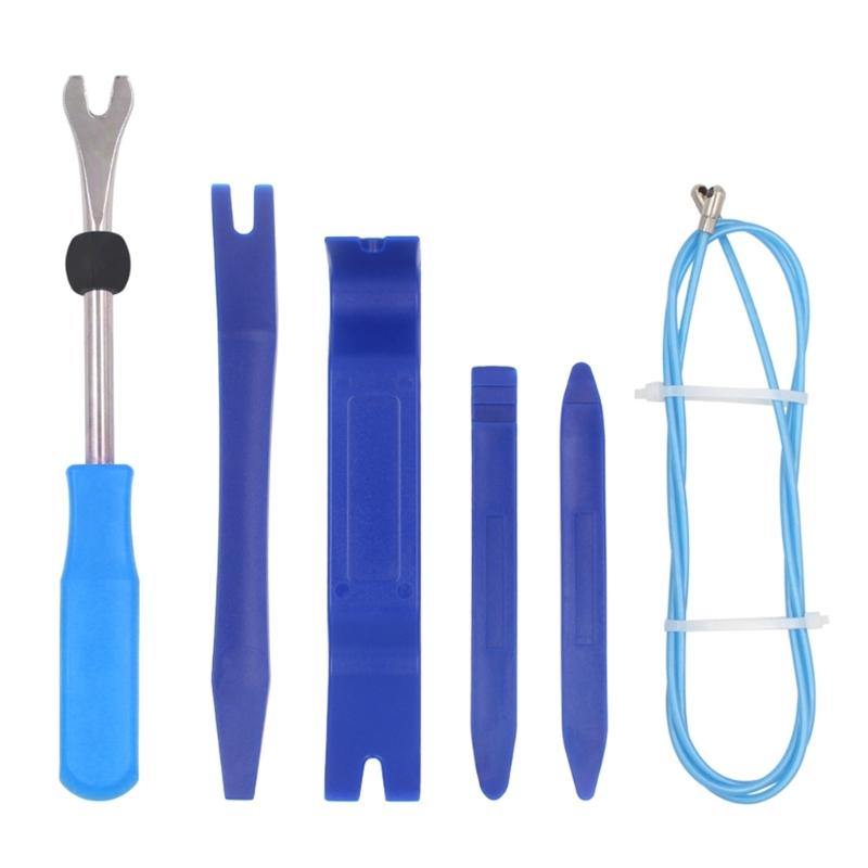 6pcs Automotive Interior Trim Removal Kit Featuring Not Marring Tip Universal for Dashboard Repair Sound System Fixes