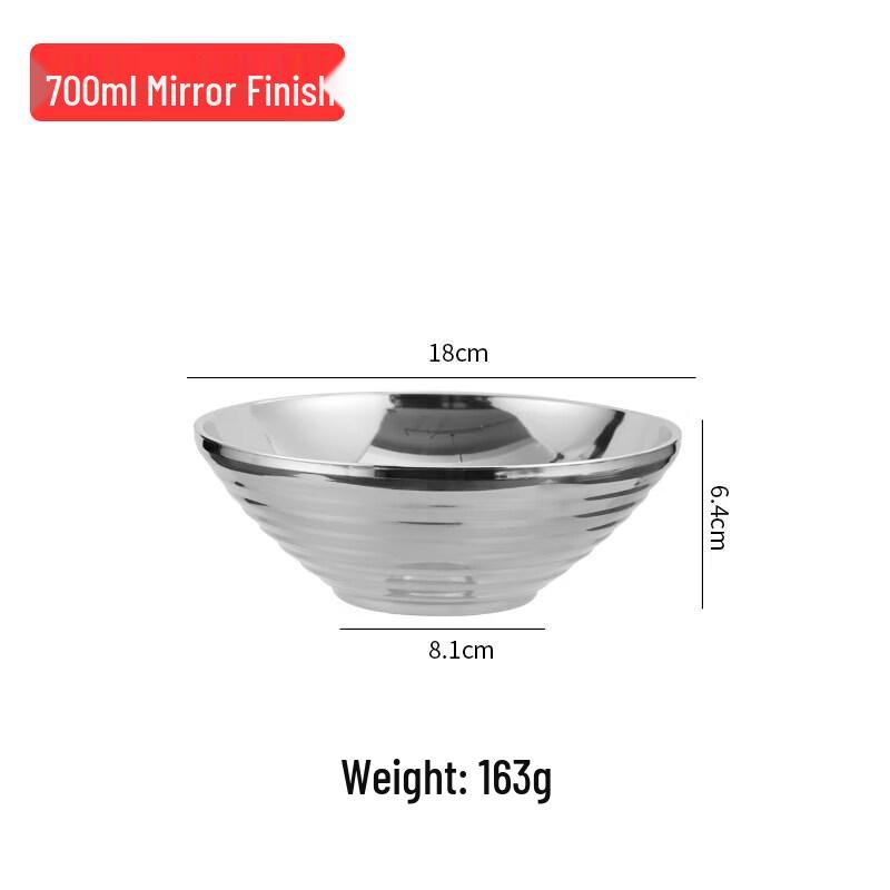 304 Stainless Steel Large Soup & Noodle Bowl