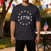 Men's Casual Short Sleeve T-Shirt 1776 Print Lightweight Breathable Fabric Comfortable Fit Summer Wear