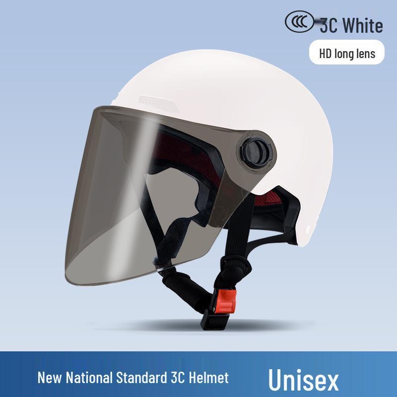 Certified 3C Electric Motorcycle Helmet: Retro, Breathable, All-Season, Lightweight for Men and Women