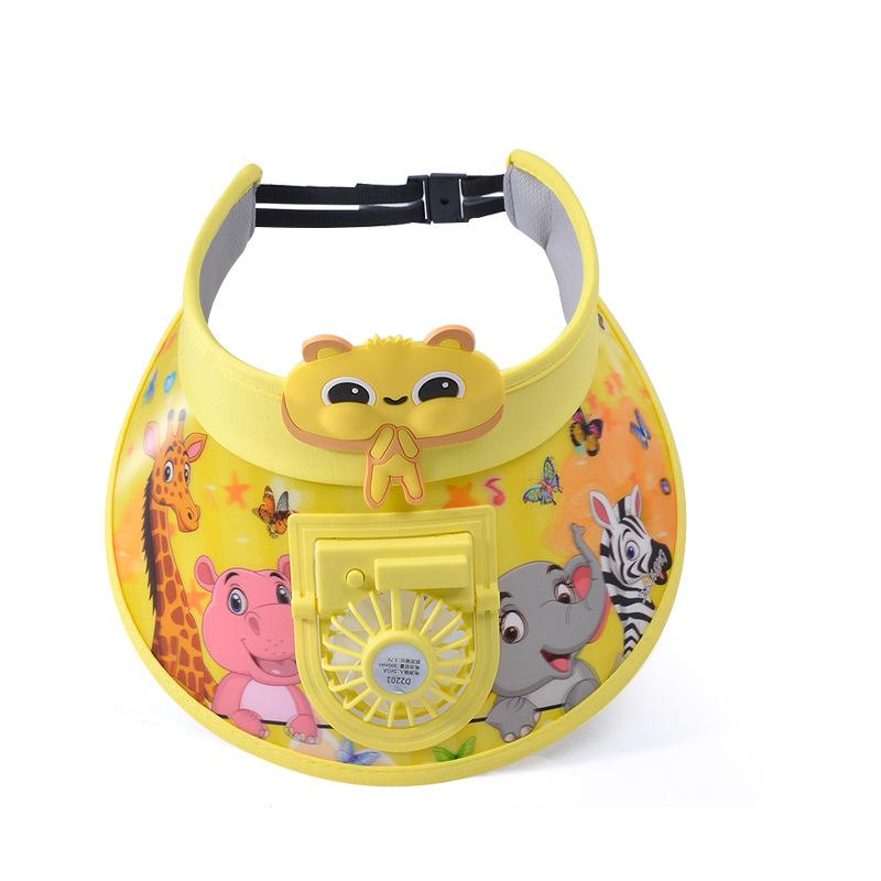 1104 children's hat 3D big eaves fan empty top hat summer outdoor sun hat boys and girls cartoon sun hat
