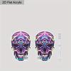 2D Flat Halloween Mexico Day of The Dead Earrings for Women Acrylic Dangle Drop Sugar Skull Earrings Funny Cosplay Festival Jewelry