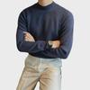 Irregular Tassel Solid Color Half Turtleneck Men's Sweater - Slim Fit, Warm, Trendy Style for Autumn and Winter
