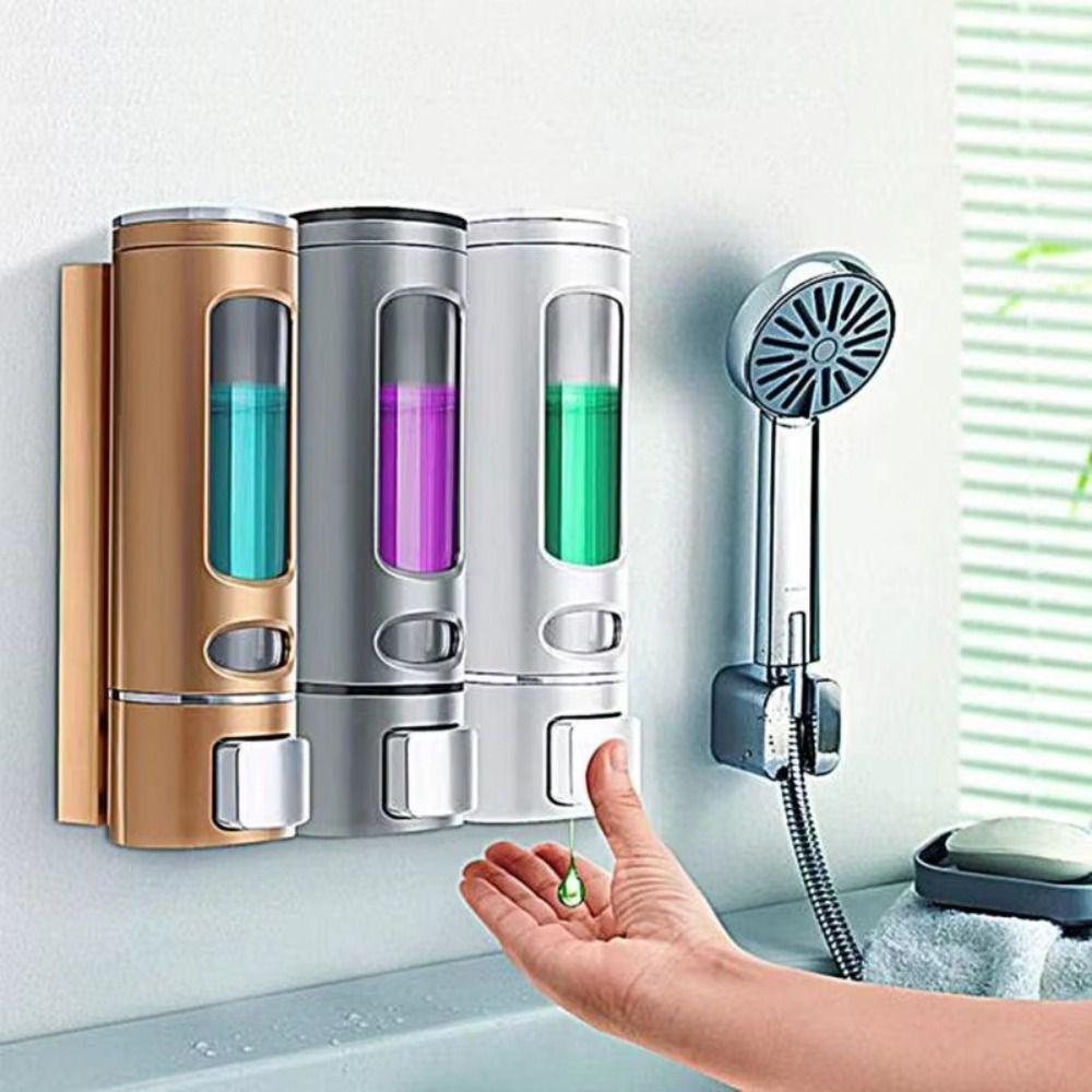 2/3 Head Liquid Soap Container Wall-Mount Hand Soap Press Bottle Soap Dispenser  Home