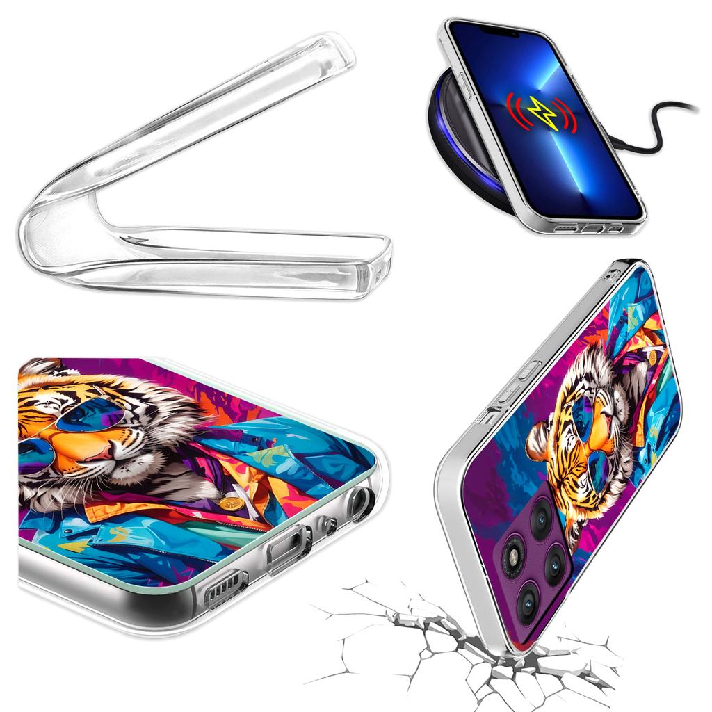 Etui Do Motorola Edge 60 Pro Obudowa Foto Case Plecki Tygrys + Szkło 9H