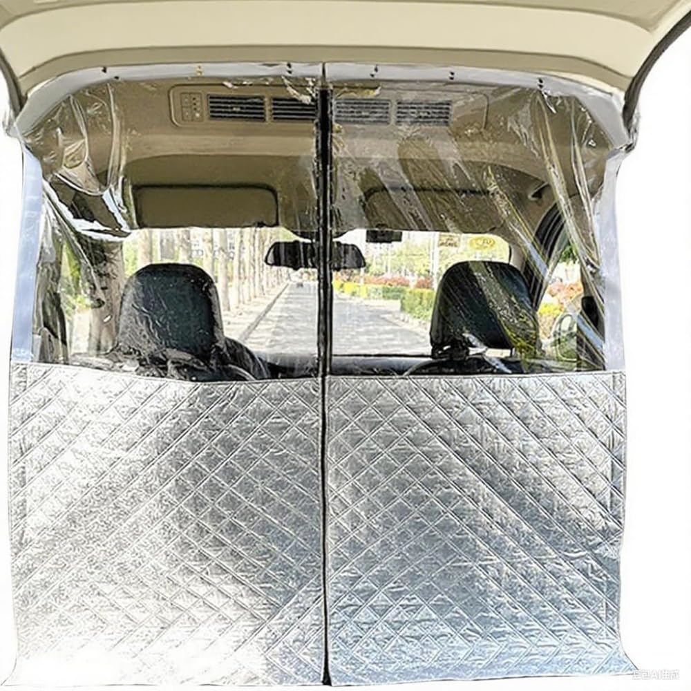 Interior Divider, Protective Screen, Transparent Film, Double-Sided Zipper, Freely Open and Close Smoke, Separate
