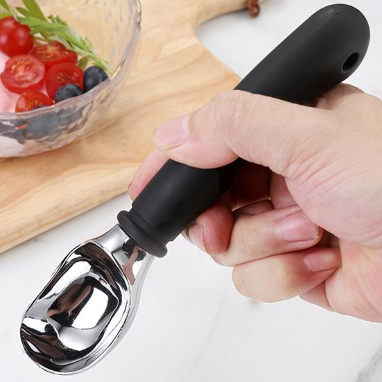 Lžíce na zmrzlinu 304 Nerezová ocel Protiskluzová Ergonomická rukojeť Pečení Dezertní lžíce Spolehlivý Nástroj pro servírování dezertů