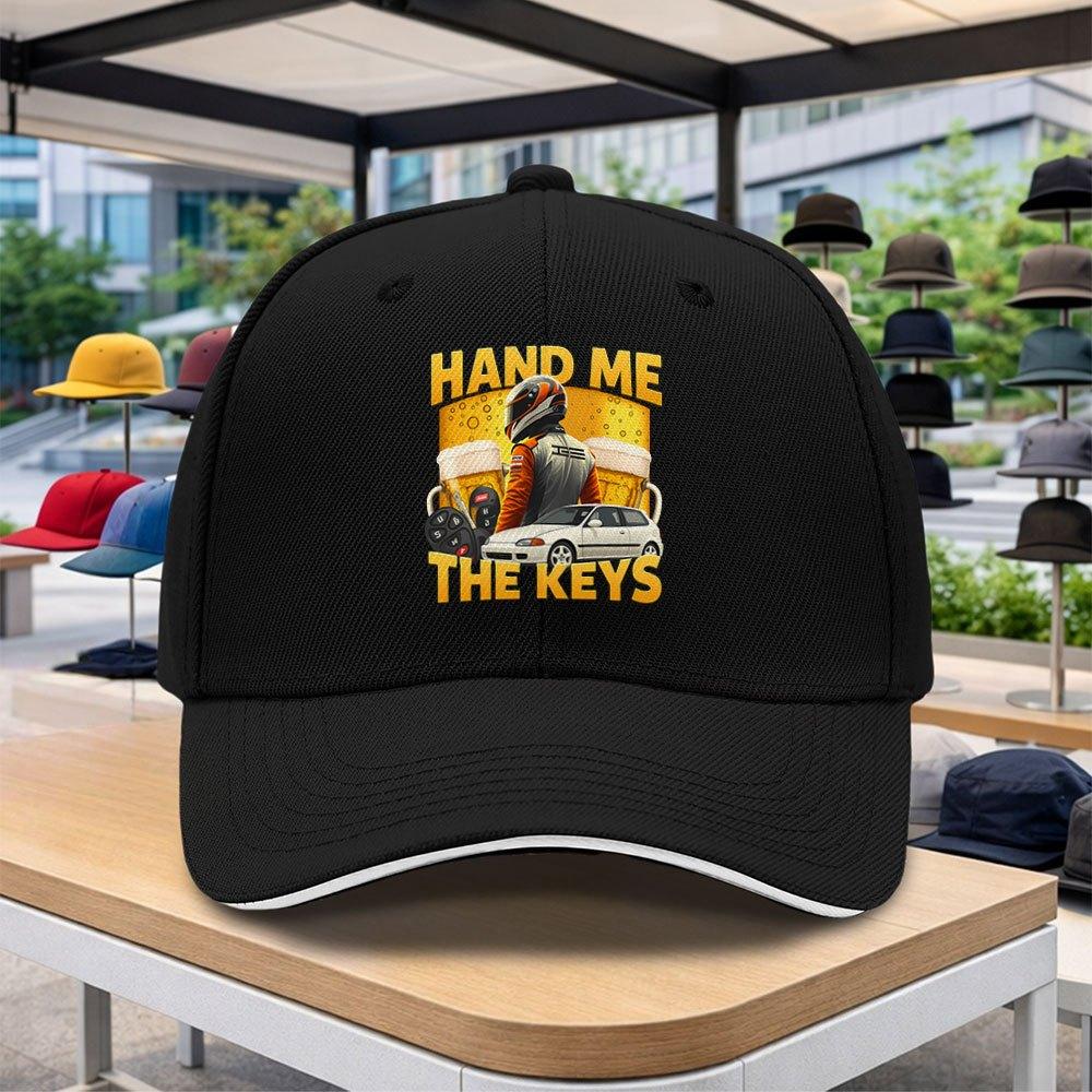 Racing Driver Beer Print Adjustable Baseball Cap for Outdoor Sports Camping Golf Street Dance