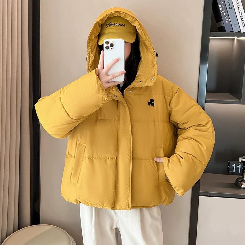 Loose Hooded Bread Jacket Women Parkas 2025 New Thicke Warm Down Cotton Padded Short Jacket Female Outerwear Winter Coat
