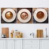Set of Three Pictures Canvas Print Coffee Drink