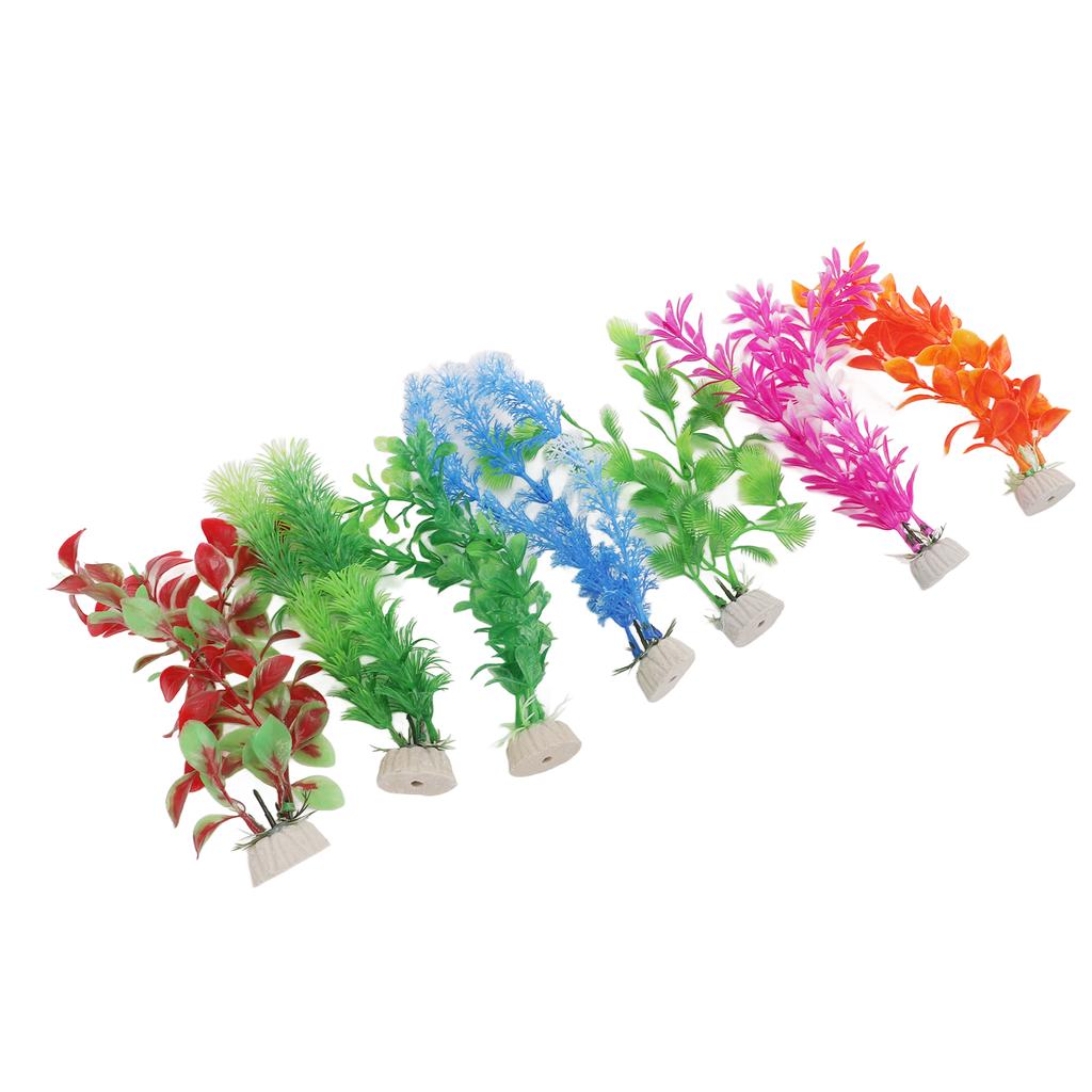7Pcs Artificial Aquatic Plants Simulation Plastic Aquarium Aquatic Decoration for Aquarium Home Office