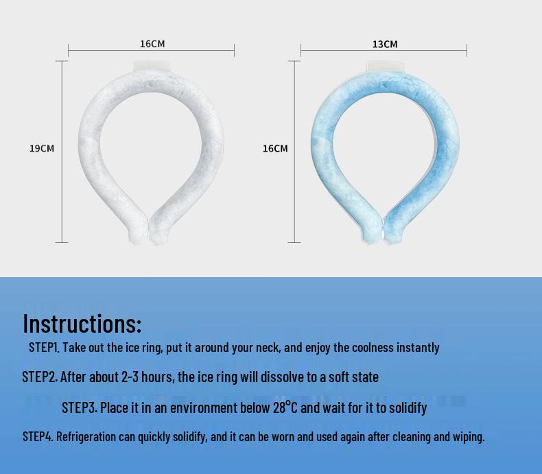 Summer Cooling Ice Neck Ring Choker - Heat Relief and Cool Comfort