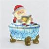 Christmas Santa Bubble Bath Lamp Cute Santa Reading A Book Bathtub Lamp USB Night Light for Bathroom Home Office Desk Decor