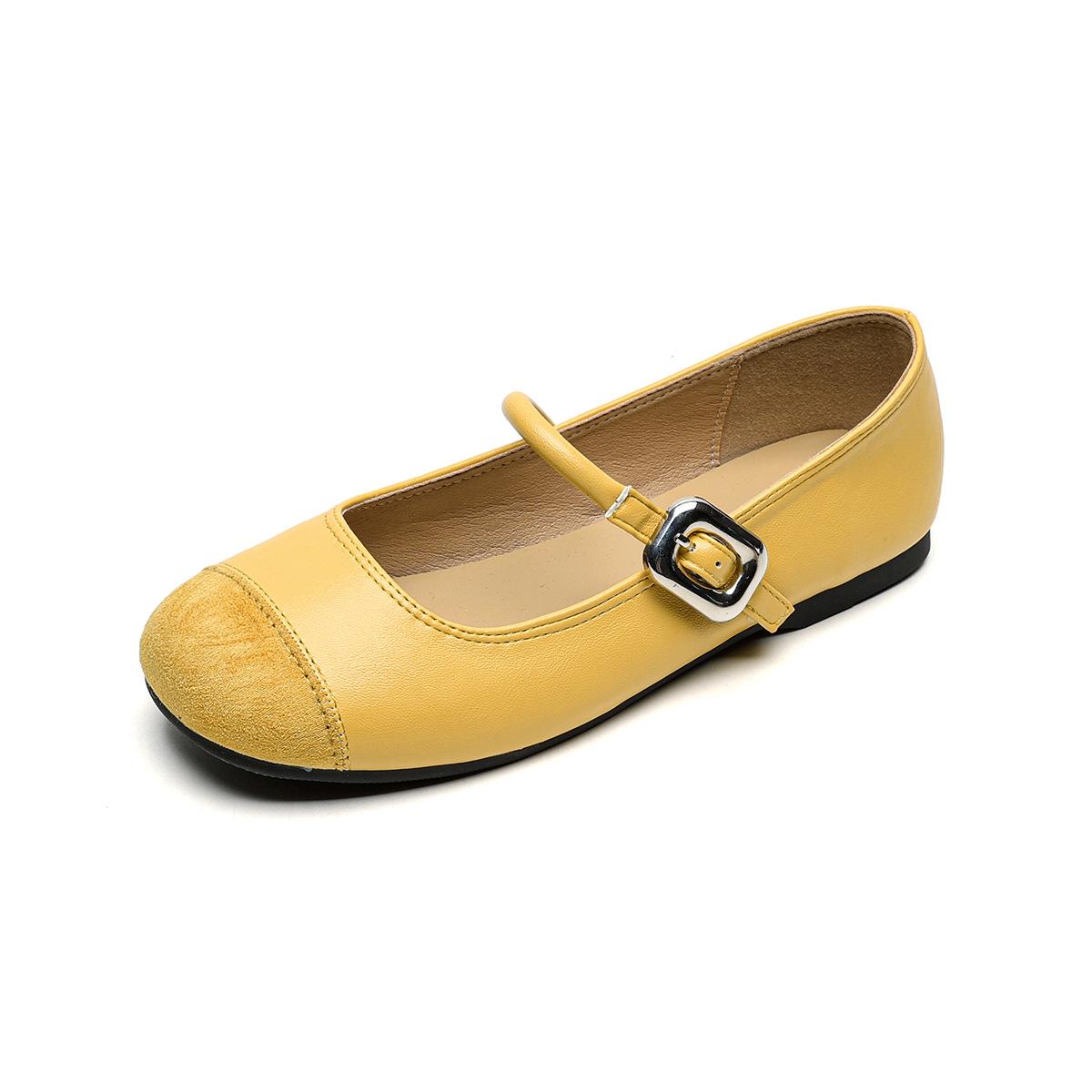 

Weiwei Girl 128-12 Silver Single Shoes Women s Flat French One-word Band Ballet with Skirt Mary Jane Women s Shoes 43 жёлтый