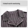 Men's 100% Cotton Striped Long Sleeve Pajamas - Trendy Korean Style for Spring