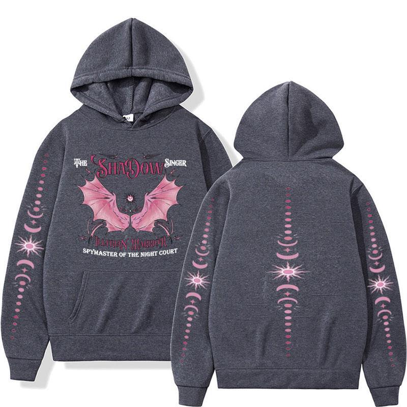 Shadowsinger Nachtgericht Kapuzenpullover ACOTAR Cassian Illyrisch Fledermausjungen Velaris Sweatshirt Herren Damen Freizeit Fleece Herbst/Winter Kapuzenpullover