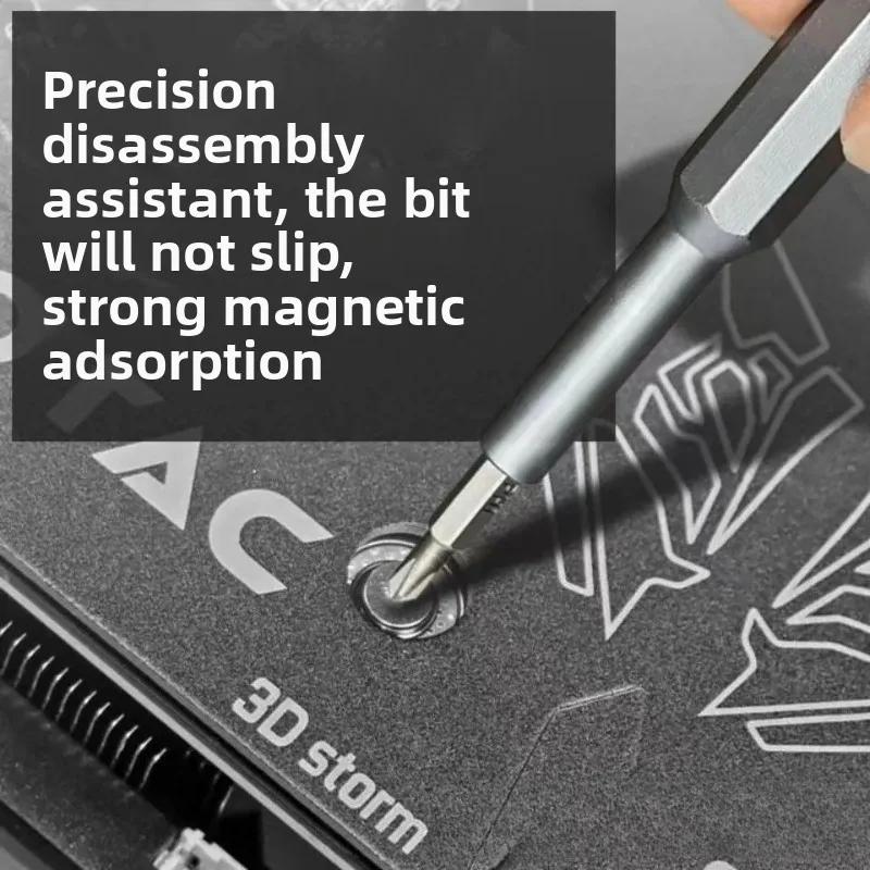 25 in 1 Schraubendreher Reparaturwerkzeugsets Griff aus Aluminiumlegierung Präzisions-Kreuzschlitz-Magnetschraubendreher für Telefon Computer Brillen