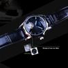 WINNER New Top Men's Watch Men's Skeleton Automatic Mechanical Strap Blue Needle Mechanical Watch Men's Watch
